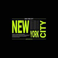 conception d'écriture new york city, adaptée à la sérigraphie de t-shirts, vêtements, vestes et autres vecteur