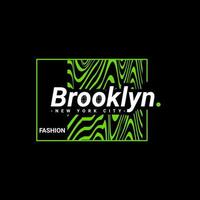 conception d'écriture brooklyn, adaptée à la sérigraphie de t-shirts, vêtements, vestes et autres vecteur