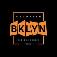 conception d'écriture brooklyn, adaptée à la sérigraphie de t-shirts, vêtements, vestes et autres vecteur