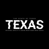 illustration d'écriture du texas, adaptée à la conception de t-shirts, vestes, vêtements et autres vecteur