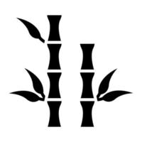 icône de glyphe de bambou vecteur