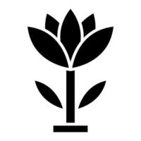 icône de glyphe de fleur vecteur