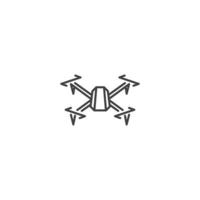 drone, quadricoptère. modèle d'icône de logo vectoriel