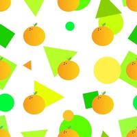 modèle sans couture de fruits orange pastel dans un style plat vectoriel