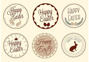 Vector Free Happy Easter Labels