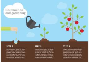 Vector d'infographie de jardinage