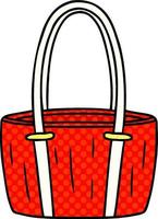 dessin animé doodle d'un grand sac rouge vecteur