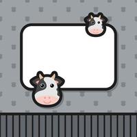 modèle de carte de voeux avec vache
