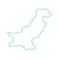 carte illustrée du pakistan vecteur