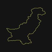 carte illustrée du pakistan vecteur