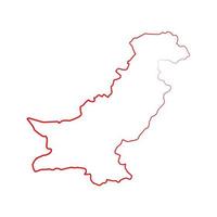 carte illustrée du pakistan vecteur