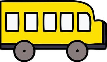 autobus scolaire de dessin animé mignon vecteur