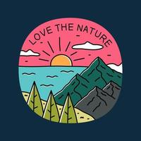 aller gratuitement aller animé aller nature conception de la faune pour badge, autocollant, patch, conception de t-shirt, etc. vecteur