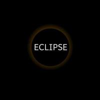 modèle logo mot-symbole éclipse vecteur