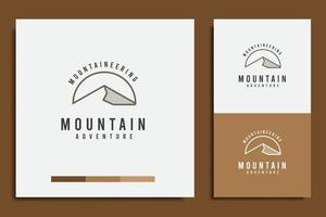 modèle de conception de logo, avec simple icône d'aventure en montagne vecteur