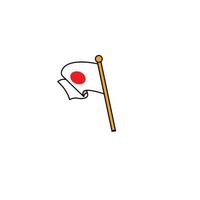 icône simple du drapeau du japon vecteur