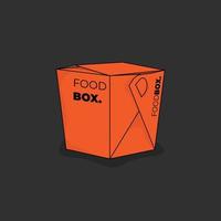 papier orange dans la conception de concept de dessin animé pour la conception de modèle d'emballage d'aliments ou de boissons vecteur