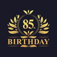 logo de luxe du 85e anniversaire, célébration des 85 ans. vecteur