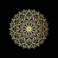 conception de mandala motif doré conception de fond de mandala ornemental de luxe en couleur or vecteur