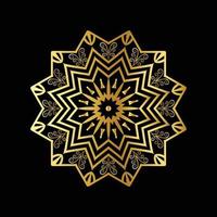 conception de mandala motif doré conception de fond de mandala ornemental de luxe en couleur or vecteur