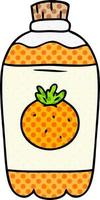 dessin animé doodle de pop orange vecteur
