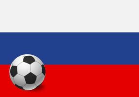 drapeau de la russie et ballon de football vecteur