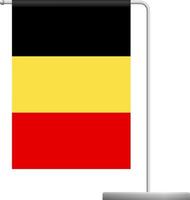 drapeau belgique sur l'icône du poteau vecteur