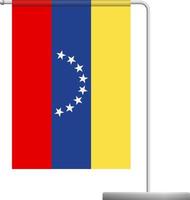 drapeau du venezuela sur l'icône du poteau vecteur