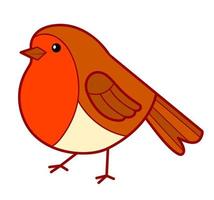 clipart de dessins animés de noël. oiseau clipart illustration vectorielle vecteur