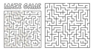 jeu de labyrinthe pour les enfants. labyrinthe complexe avec solution vecteur