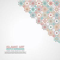 modèle de fond de carte de voeux design islamique élégant et futuriste vecteur