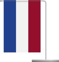 drapeau néerlandais sur l'icône du poteau vecteur