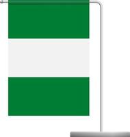 drapeau nigéria sur l'icône du poteau vecteur