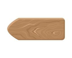 flèche de plaque en bois. plateau de tablette. illustration de dessin animé de vecteur fond isolé