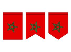 drapeau maroc ou fanion isolé sur fond blanc. icône de drapeau de fanion. vecteur