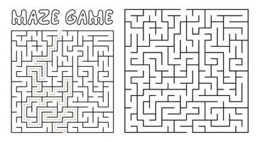 jeu de labyrinthe pour les enfants. labyrinthe complexe avec solution vecteur