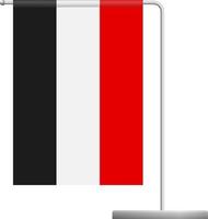 drapeau yémen sur l'icône du poteau vecteur