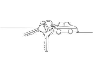 Clé De Voiture Sur Un Anneau Illustration de Vecteur - Illustration du