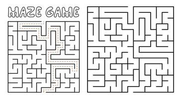 jeu de labyrinthe pour les enfants. labyrinthe complexe avec solution vecteur