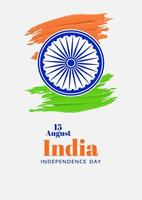 joyeux jour de l'indépendance du fond de l'inde. 15 août vecteur