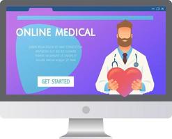 concept de médecine en ligne vecteur