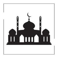 vecteur - silhouette de la mosquée