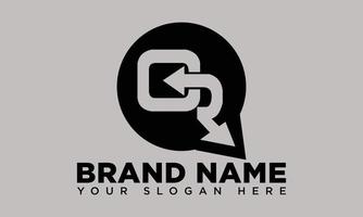 logo de lettre qr. logo de la lettre q. logo r. lettre qr avec logo cible pour les entreprises. vecteur