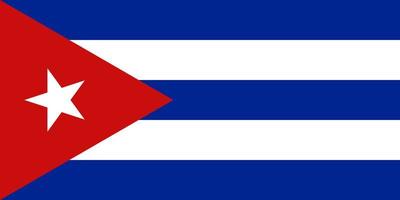 illustration plate du drapeau de cuba vecteur