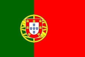 illustration plate du drapeau du portugal vecteur