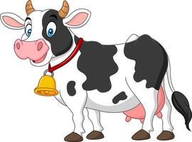 dessin animé vache heureuse vecteur