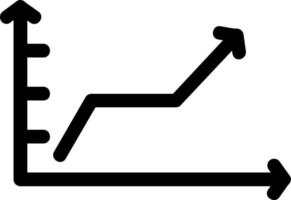 icône de ligne graphique en hausse vecteur