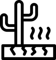 icône de ligne de temps chaud du désert vecteur