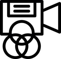 icône de ligne de filtre de caméra vecteur