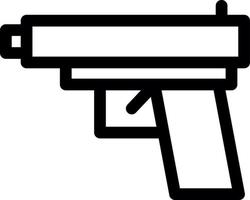 icône de ligne de pistolet de jeu vecteur